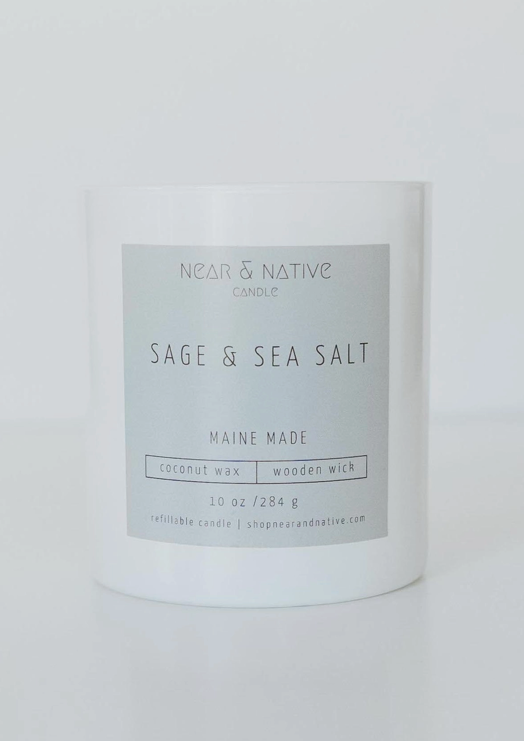 10 oz Sage & Sea Salt Wood Wick Candle