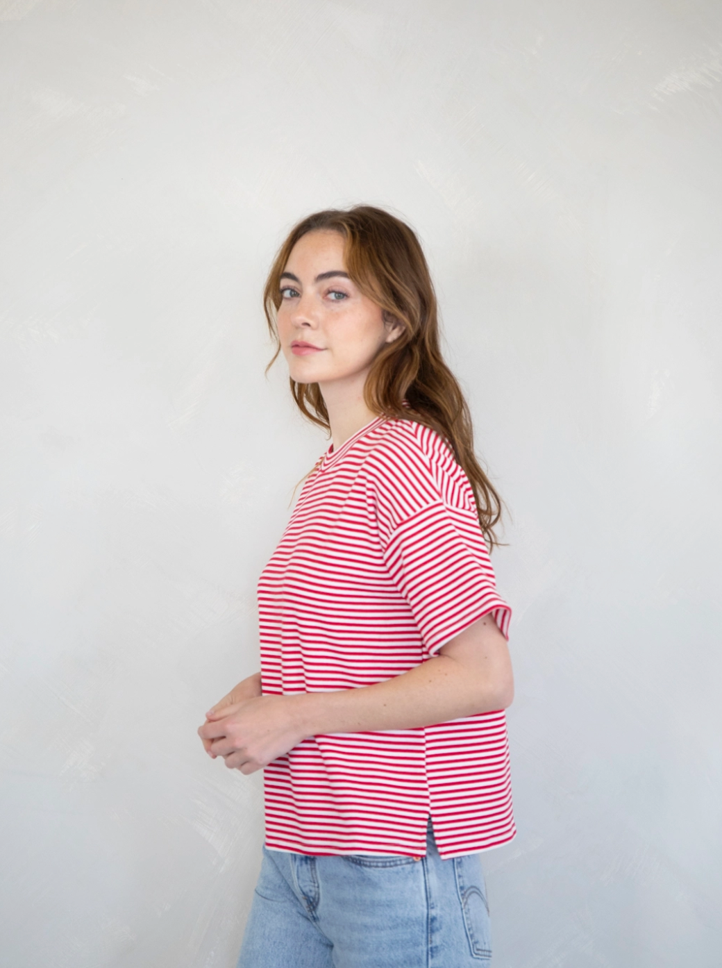 Red Emerson Striped Tee