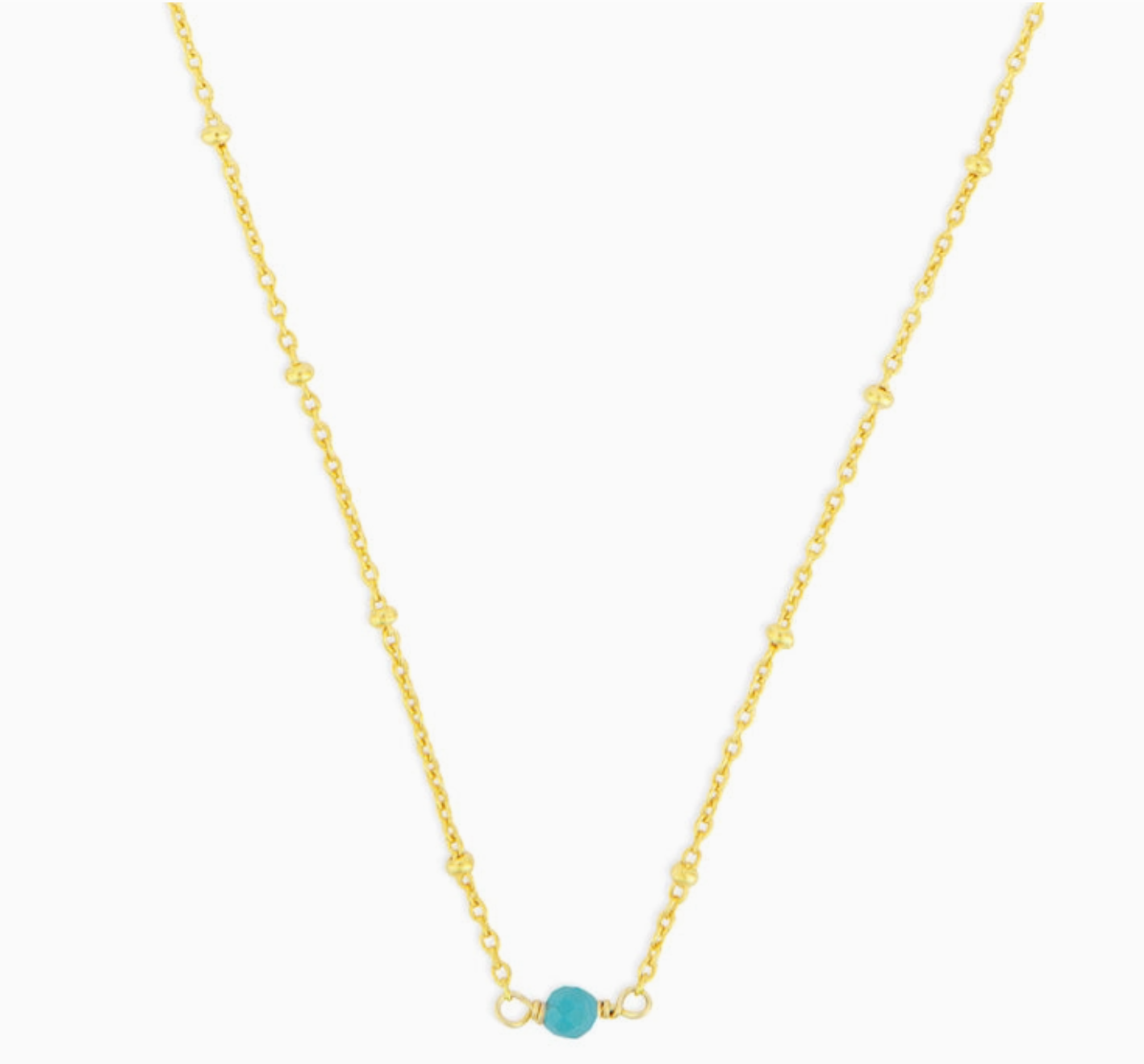 December Birthstone Necklace Gold