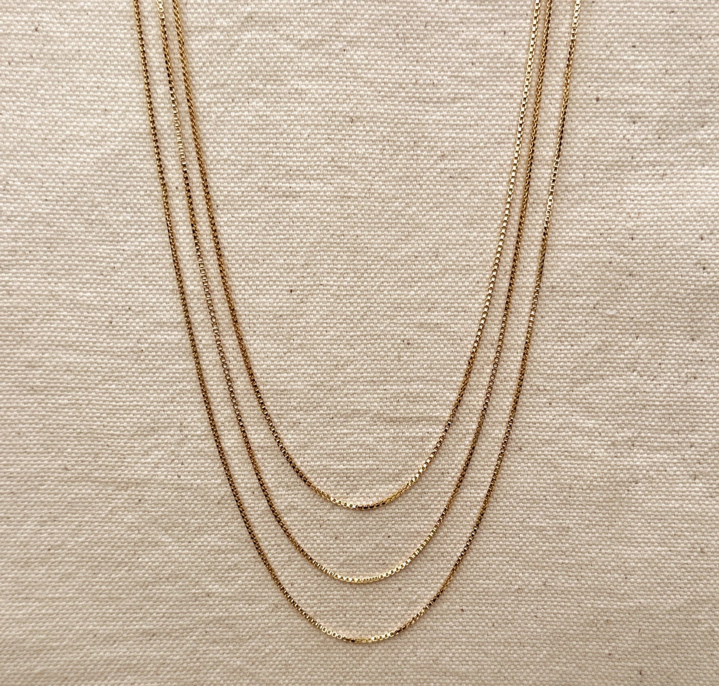 1mm Box Chain 16 Inch