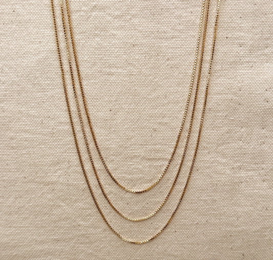 1mm Box Chain 16 Inch