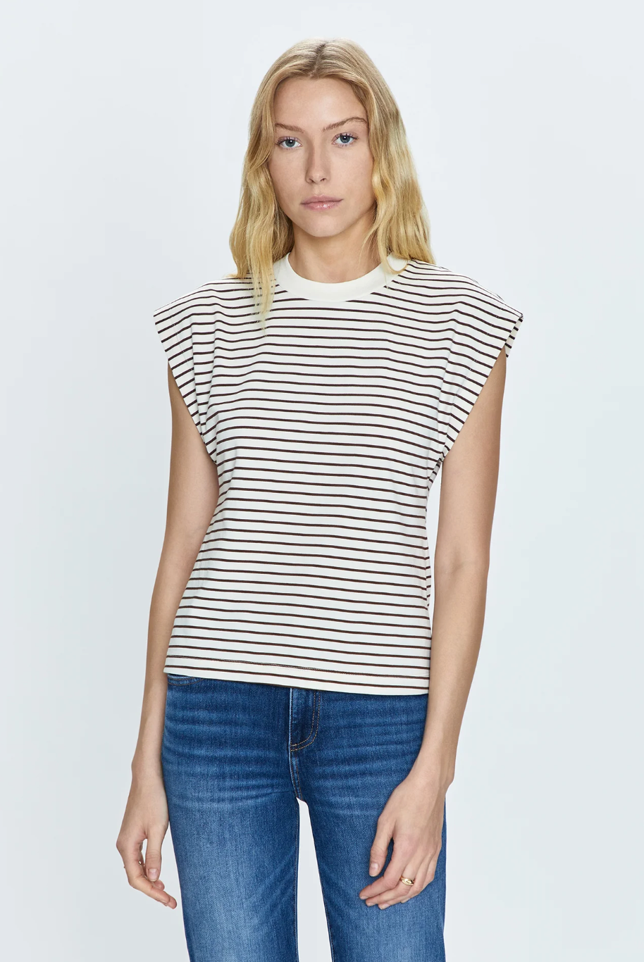 MARINA TEE - CHESTNUT STRIPE