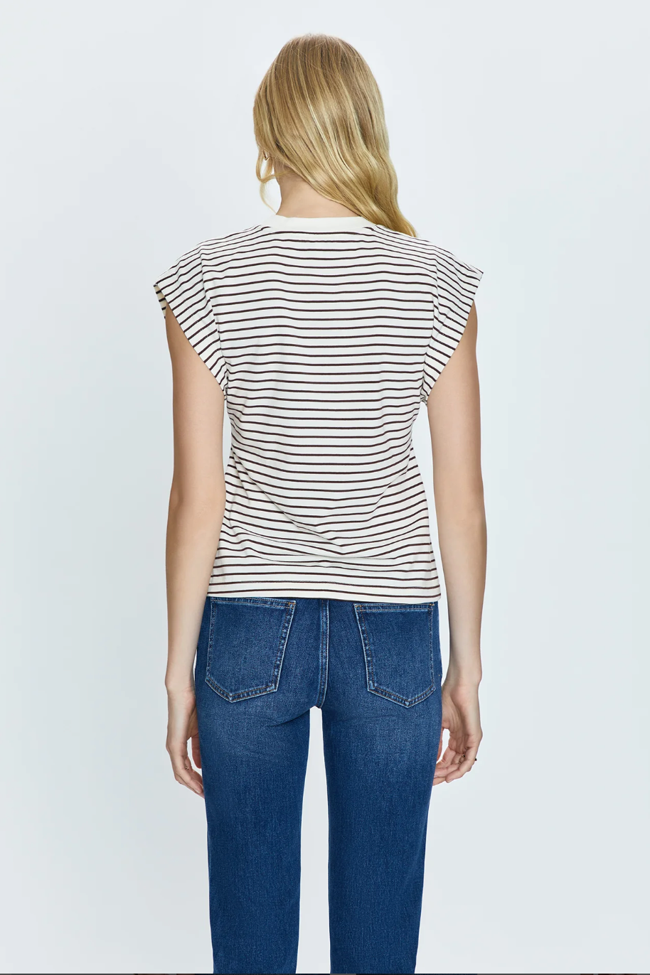 MARINA TEE - CHESTNUT STRIPE