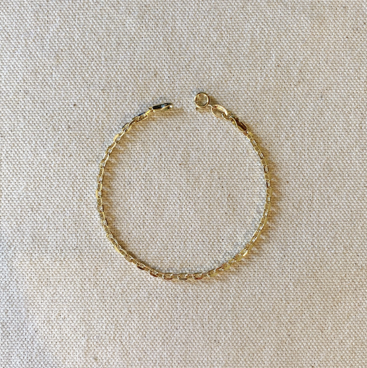 18k Gold Filled Dc Curb Link Chain