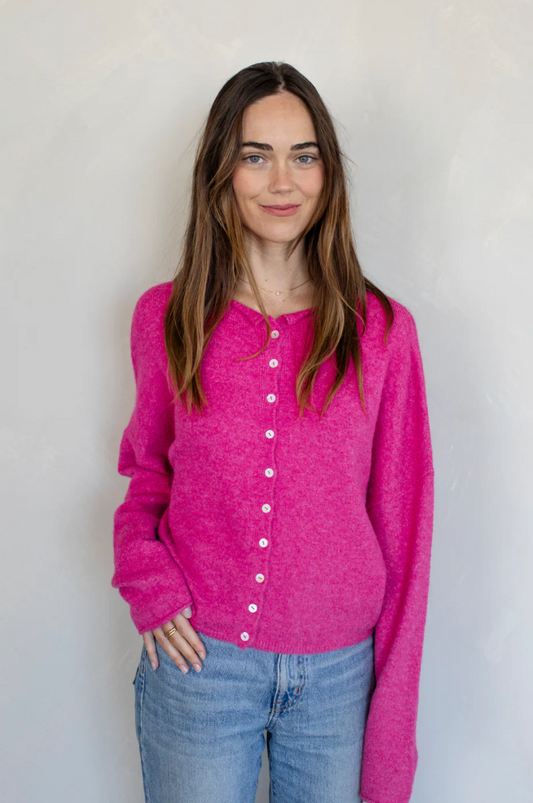 Fuchsia Piper Cardigan