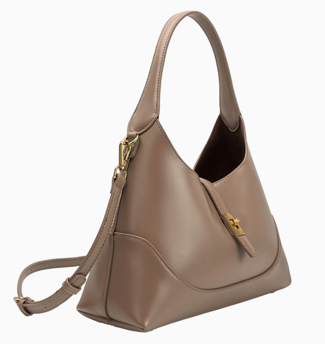 Caroline Taupe Recycled Vegan Shoulder Bag