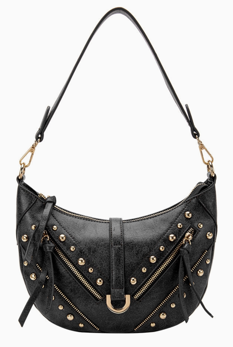 Maeve Black Recycled Vegan Shoulder Bag