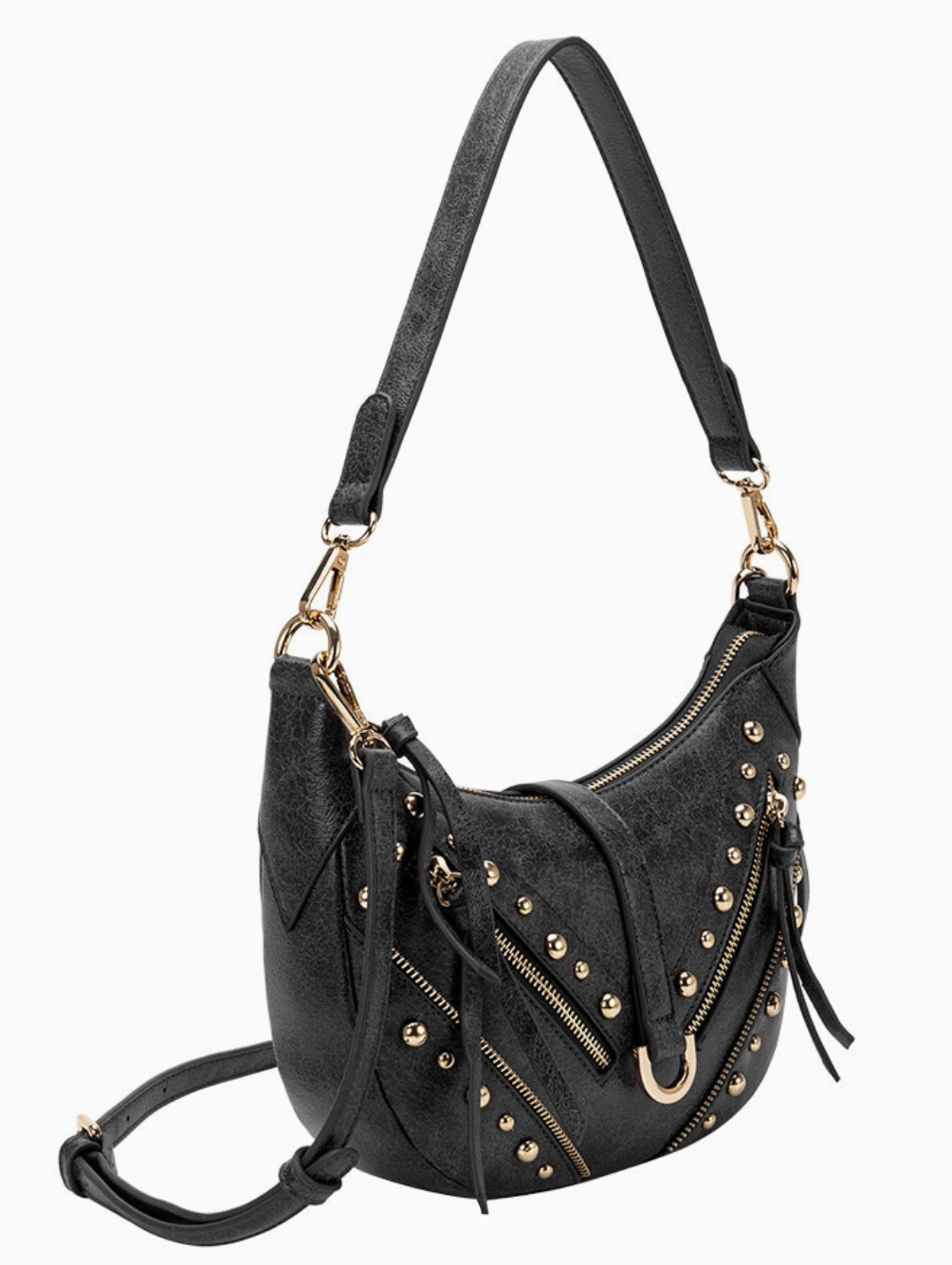 Maeve Black Recycled Vegan Shoulder Bag