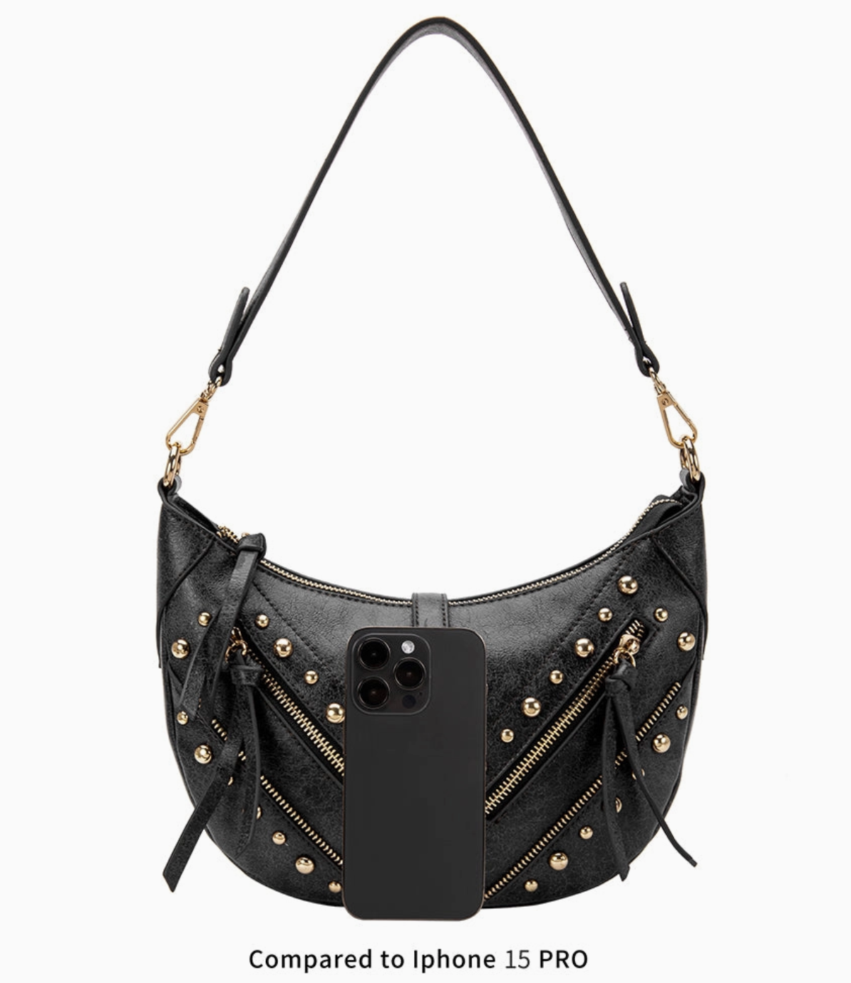 Maeve Black Recycled Vegan Shoulder Bag