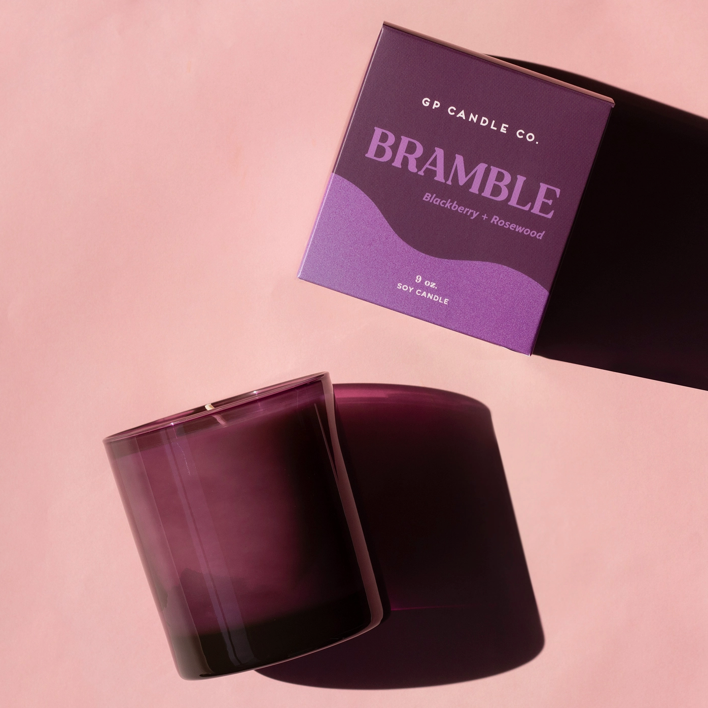 Bramble 9 oz. Hue Candle (Blackberry + Rosewood)