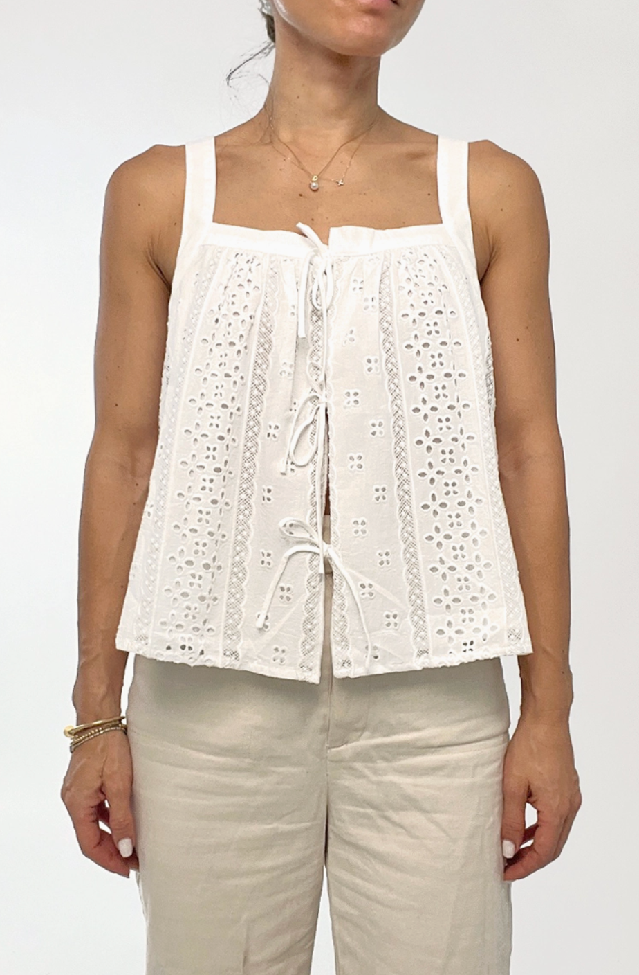 Vivi Cotton Eyelet Top