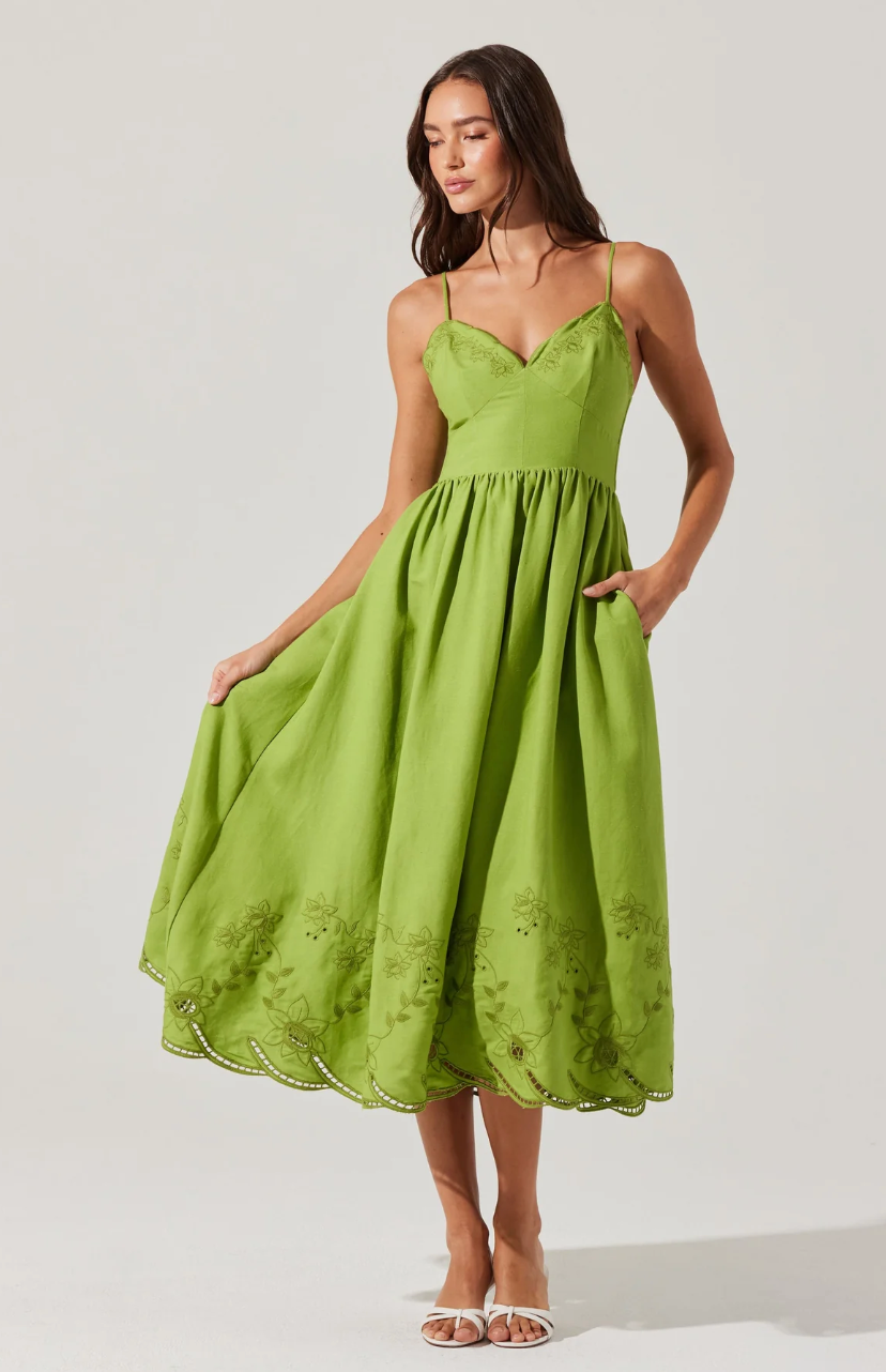 Kaidi Embroidered Midi Dress