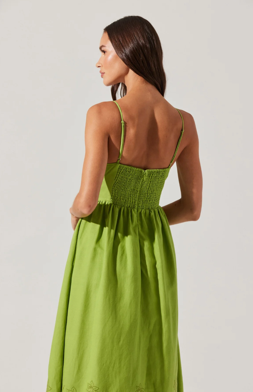 Kaidi Embroidered Midi Dress