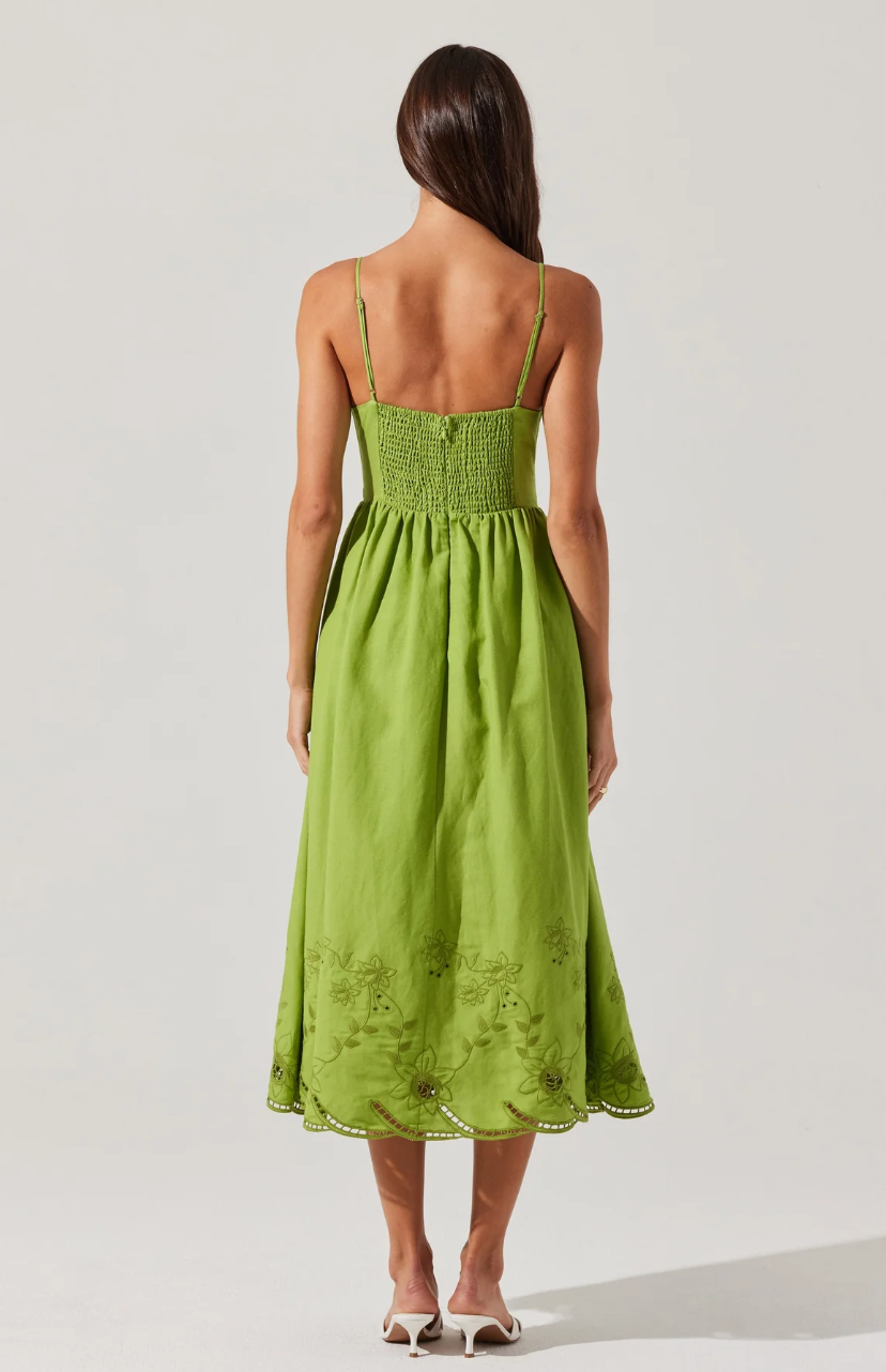 Kaidi Embroidered Midi Dress