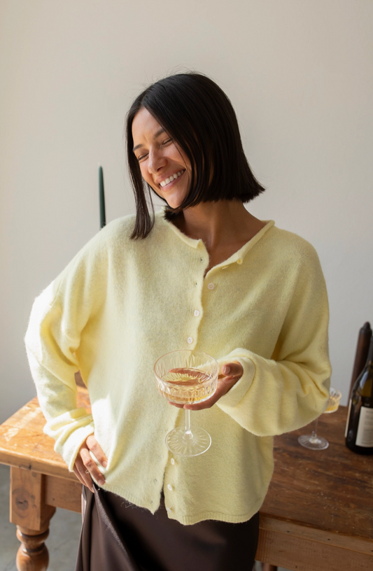 Butter Yellow Piper Cardigan
