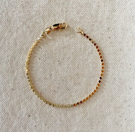18k Gold Filled 2mm Dot Ball Bracelet