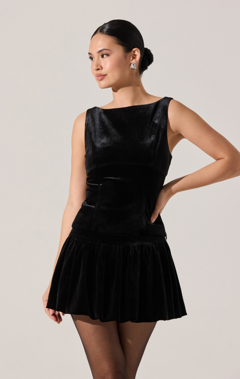 Jinnie Velvet Boat Neck Top