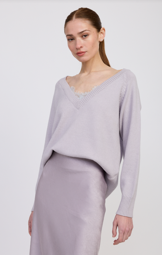 Lilac Lace Sweater