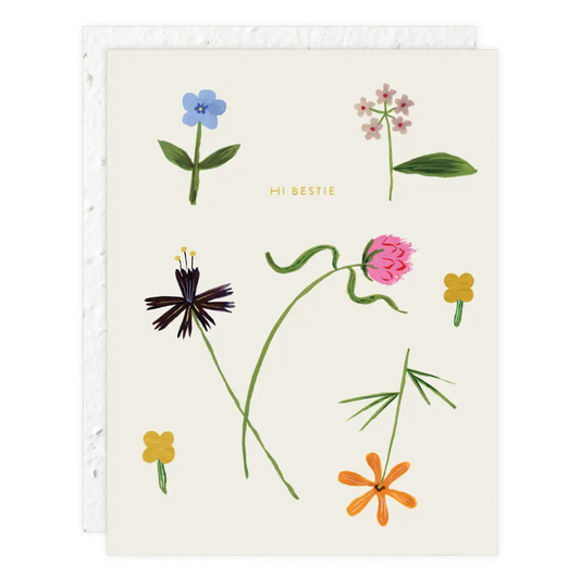 Quirky Petals - Just To Say Hi Card