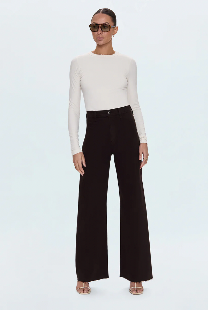 PENNY HIGH RISE WIDE LEG - MOCHA
