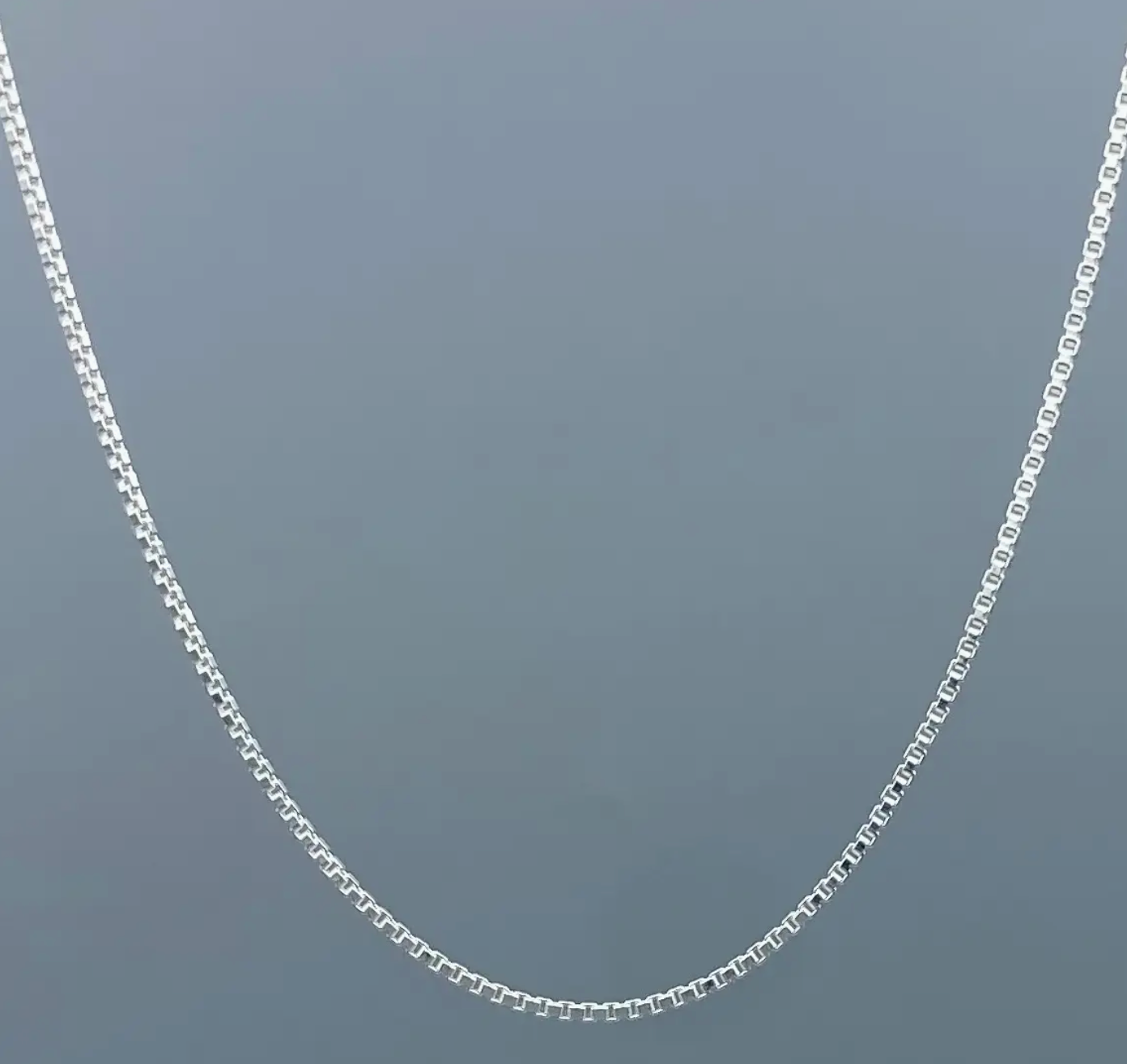 1mm Sterling Silver Box Chain 18 Inch
