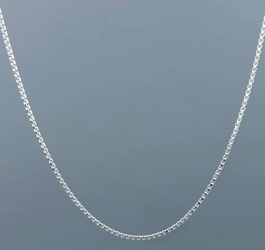 1mm Sterling Silver Box Chain 16 Inch