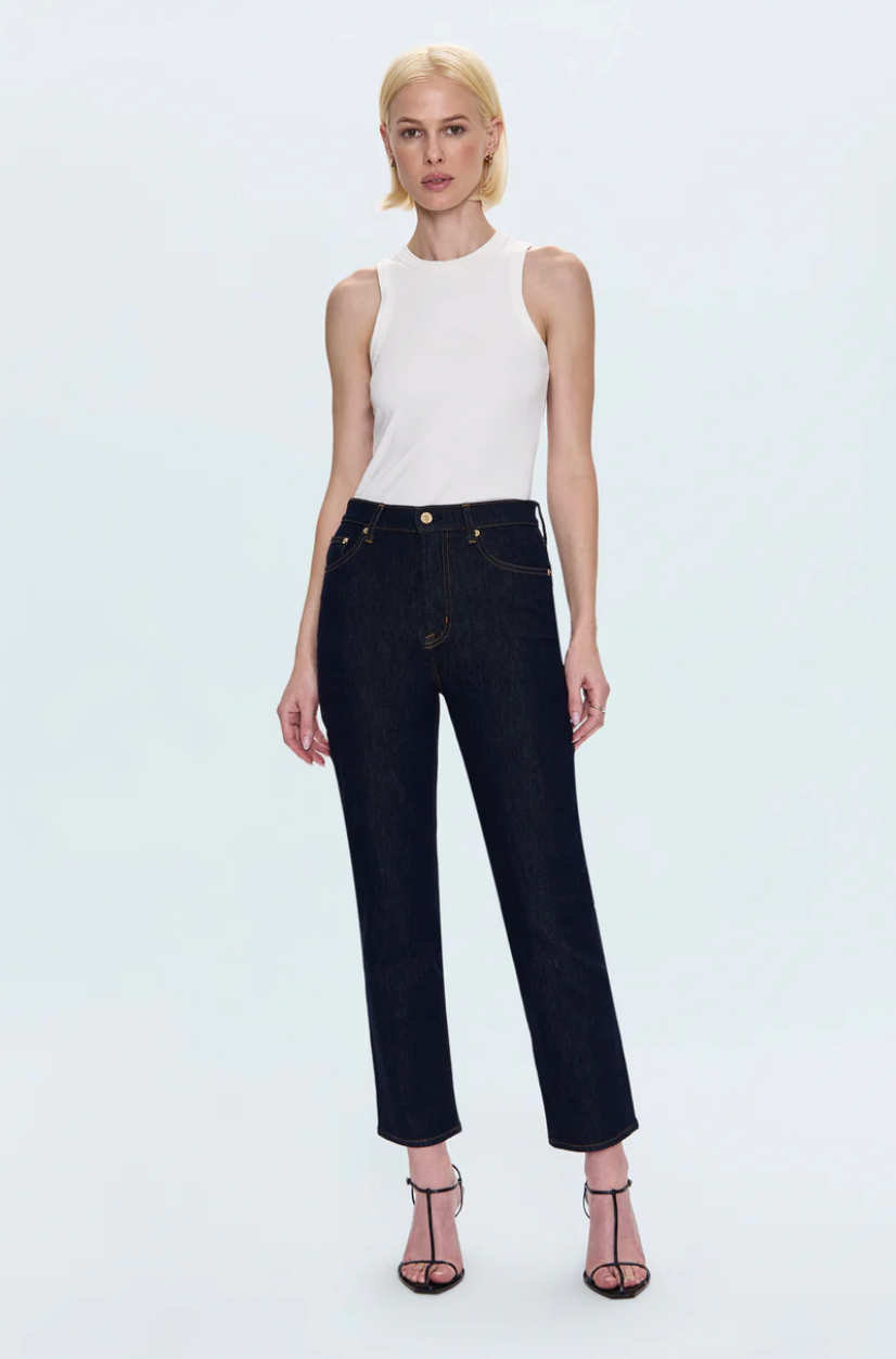 Bri Ankle High Rise Slim Straight