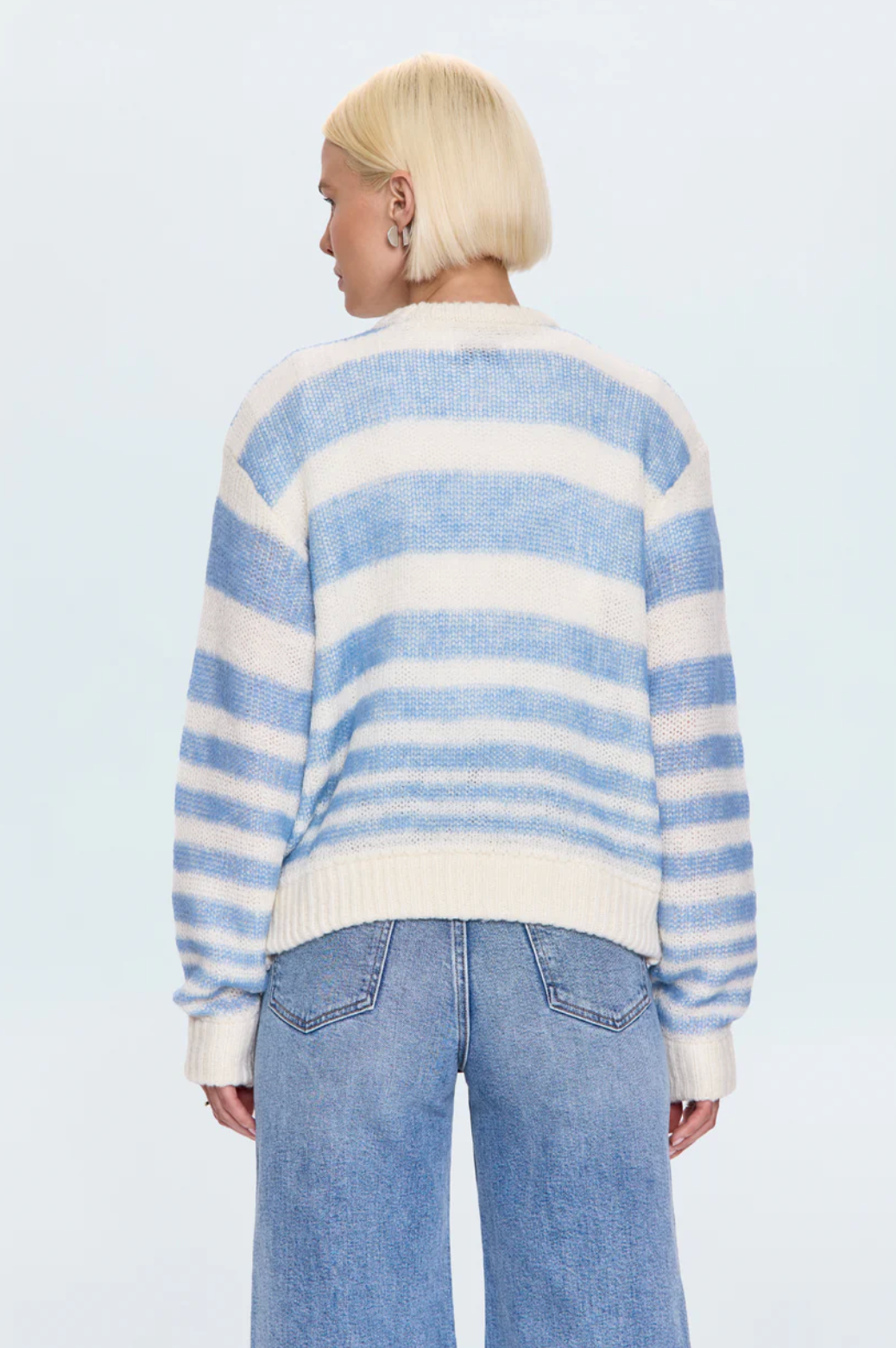 Moa Striped Bubble Sweater - Blue Gradient Stripe