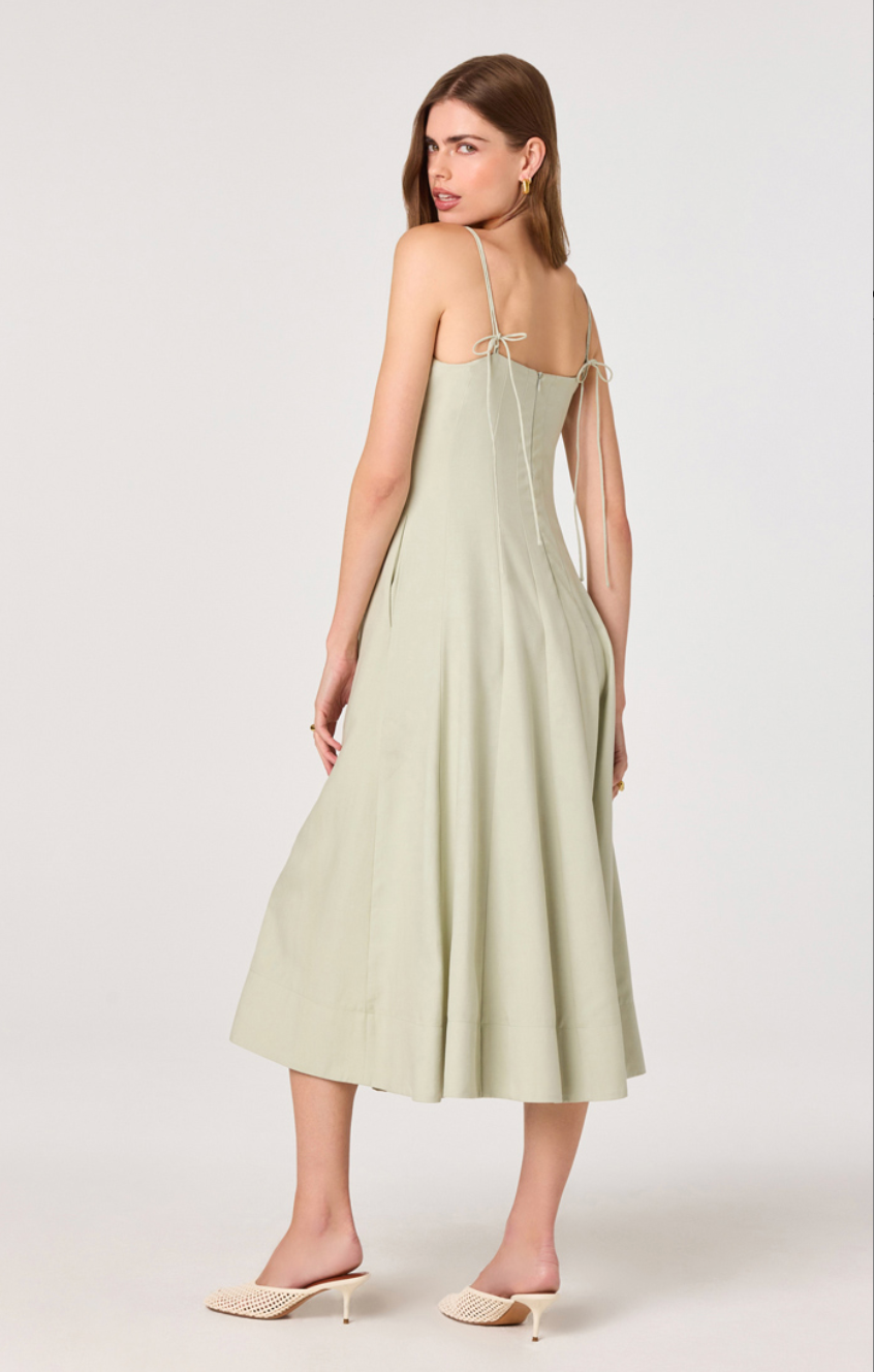 Trisha Square Neck Midi Dress