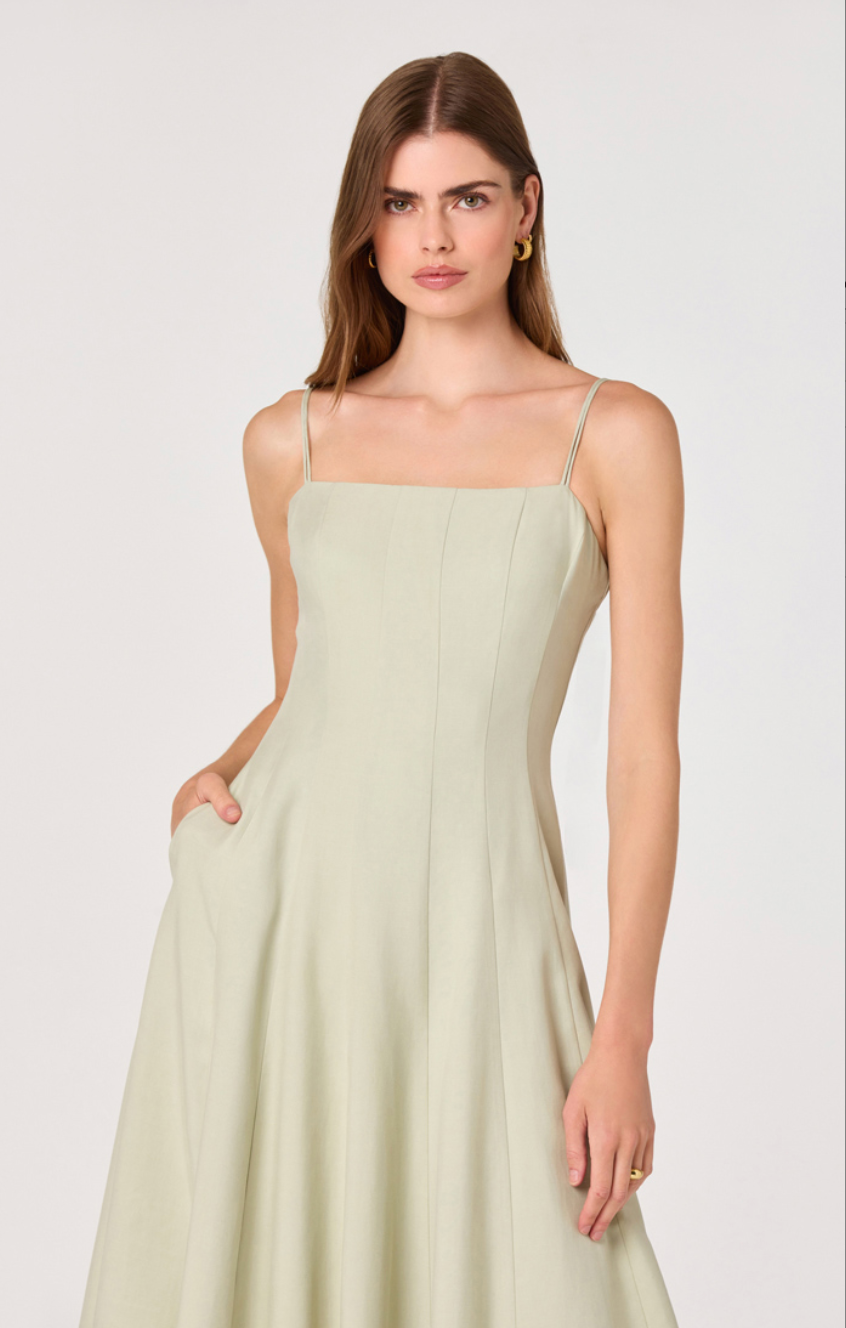 Trisha Square Neck Midi Dress
