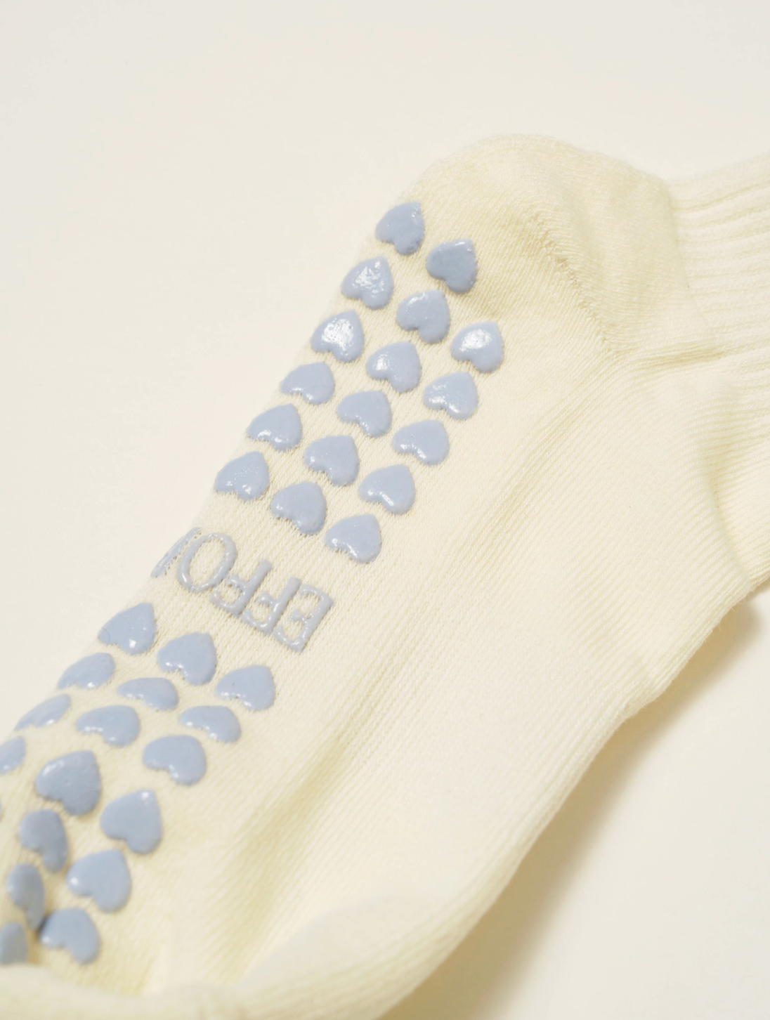 Blue Bow Ruffle Grip Sock