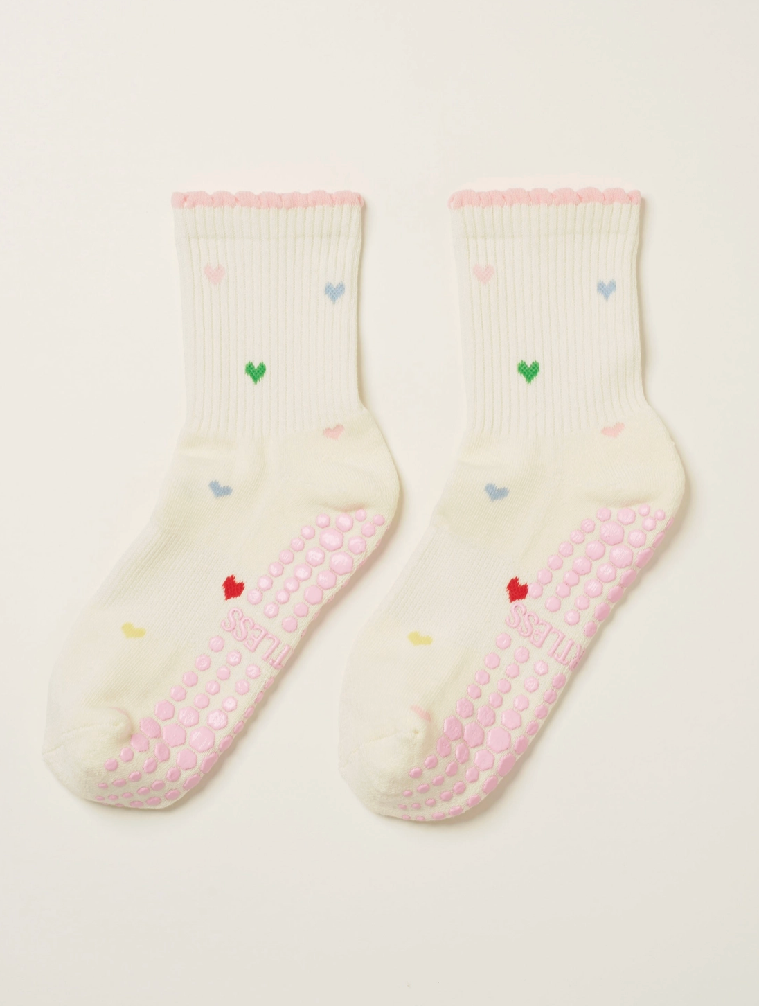 Mini Heart Petal Grip Sock