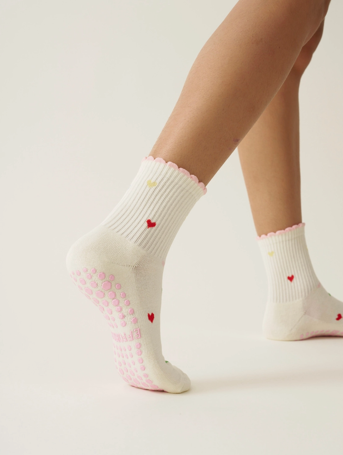 Mini Heart Petal Grip Sock