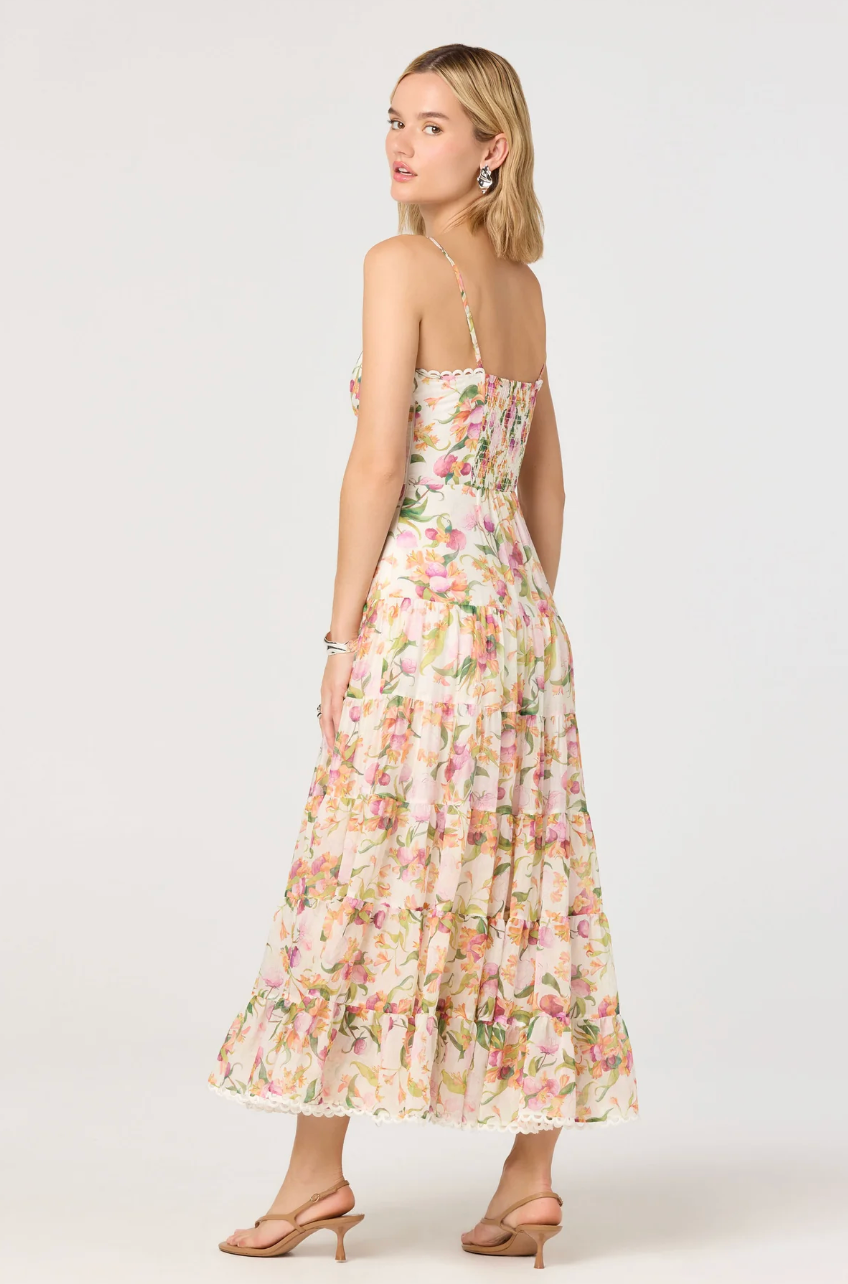 Lianna Floral Bustier Maxi Dress