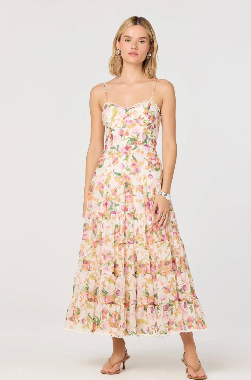 Lianna Floral Bustier Maxi Dress