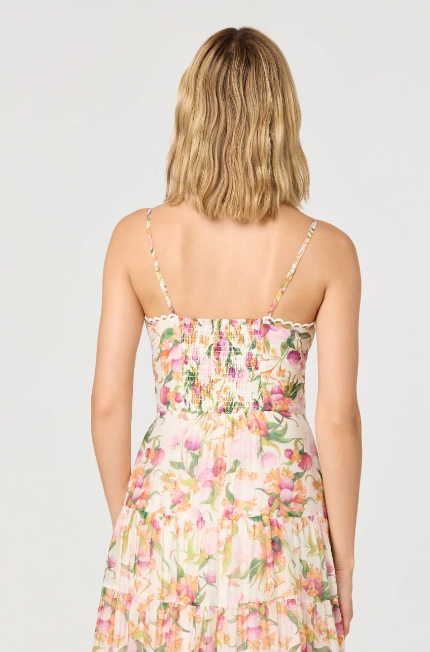 Lianna Floral Bustier Maxi Dress