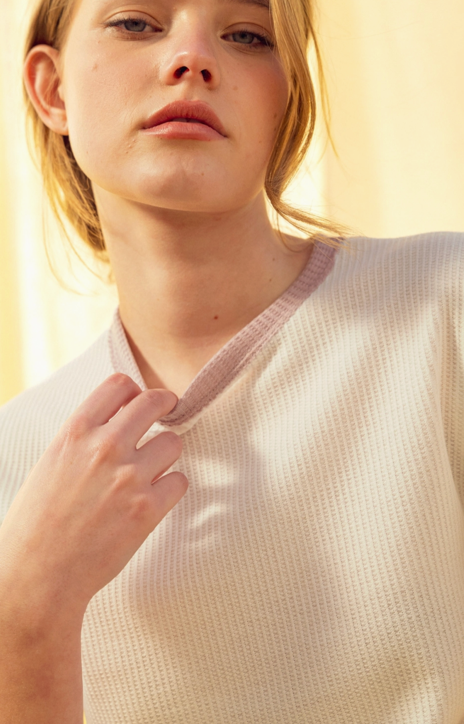 Lilac Bradley Waffle Top