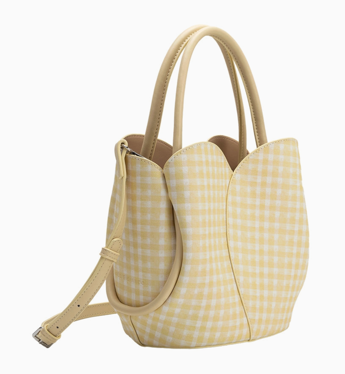 Yellow Gingham Tulip Bag
