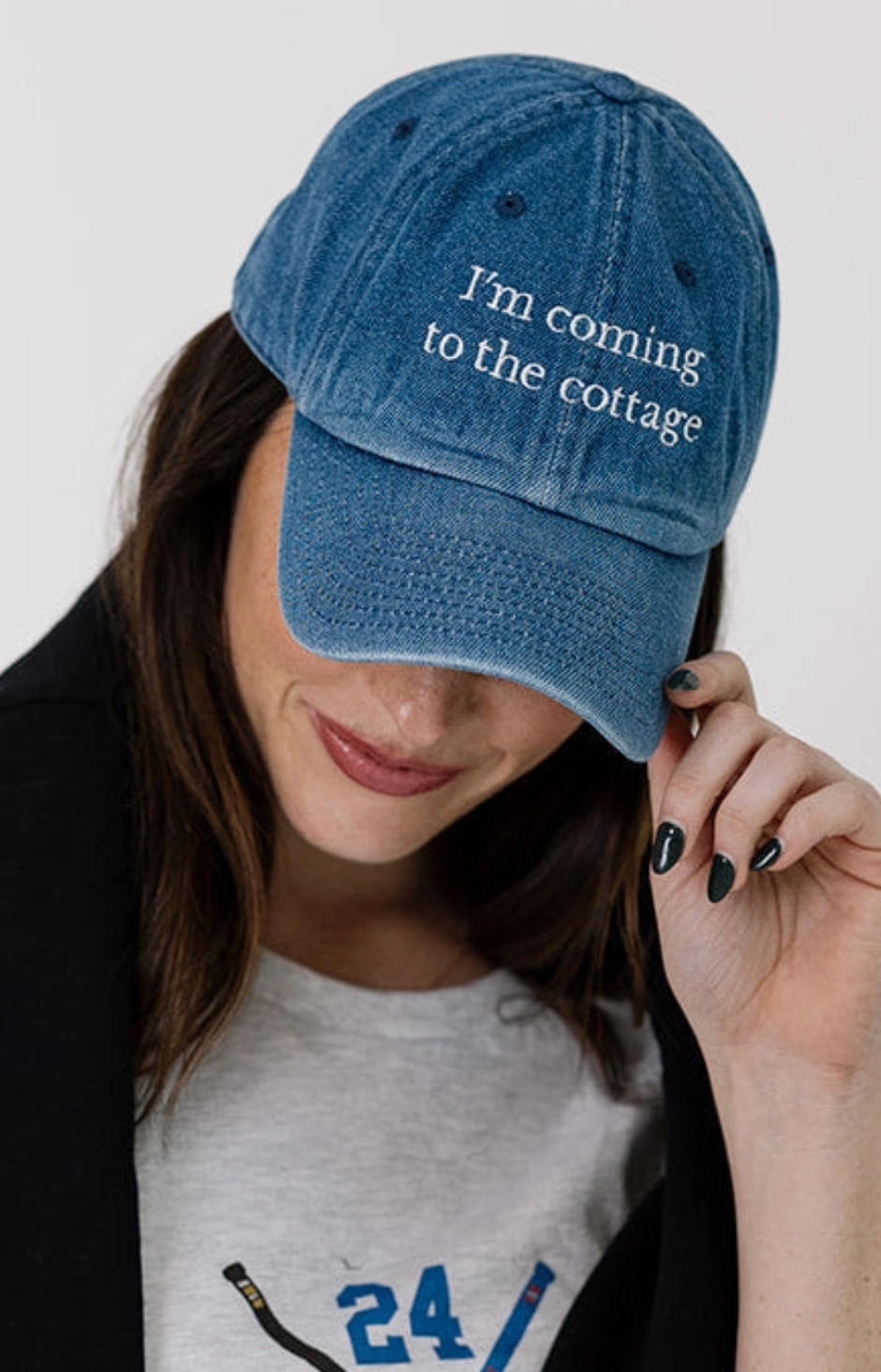 I'm Coming To the Cottage Hat in Denim
