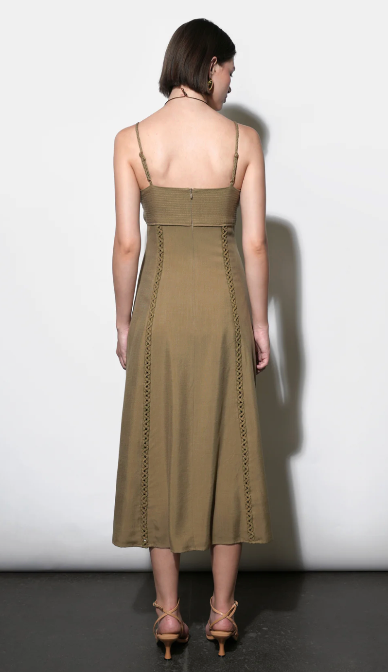 Ivy Embroidery Lace Midi Dress