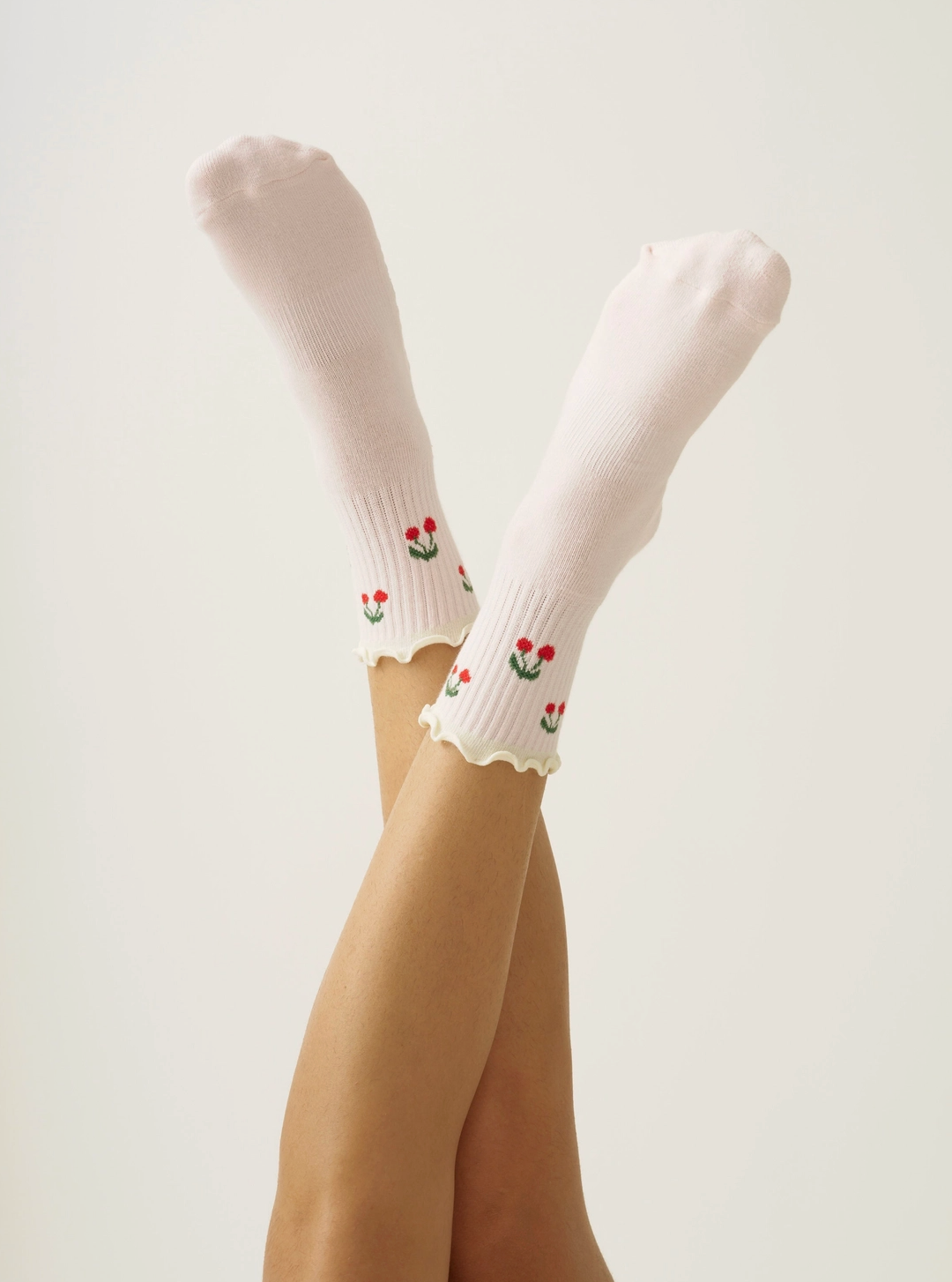 Pink Cherry Grip Socks
