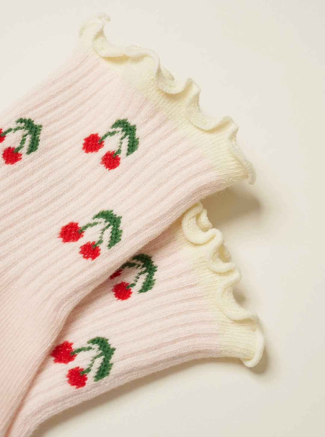 Pink Cherry Grip Socks