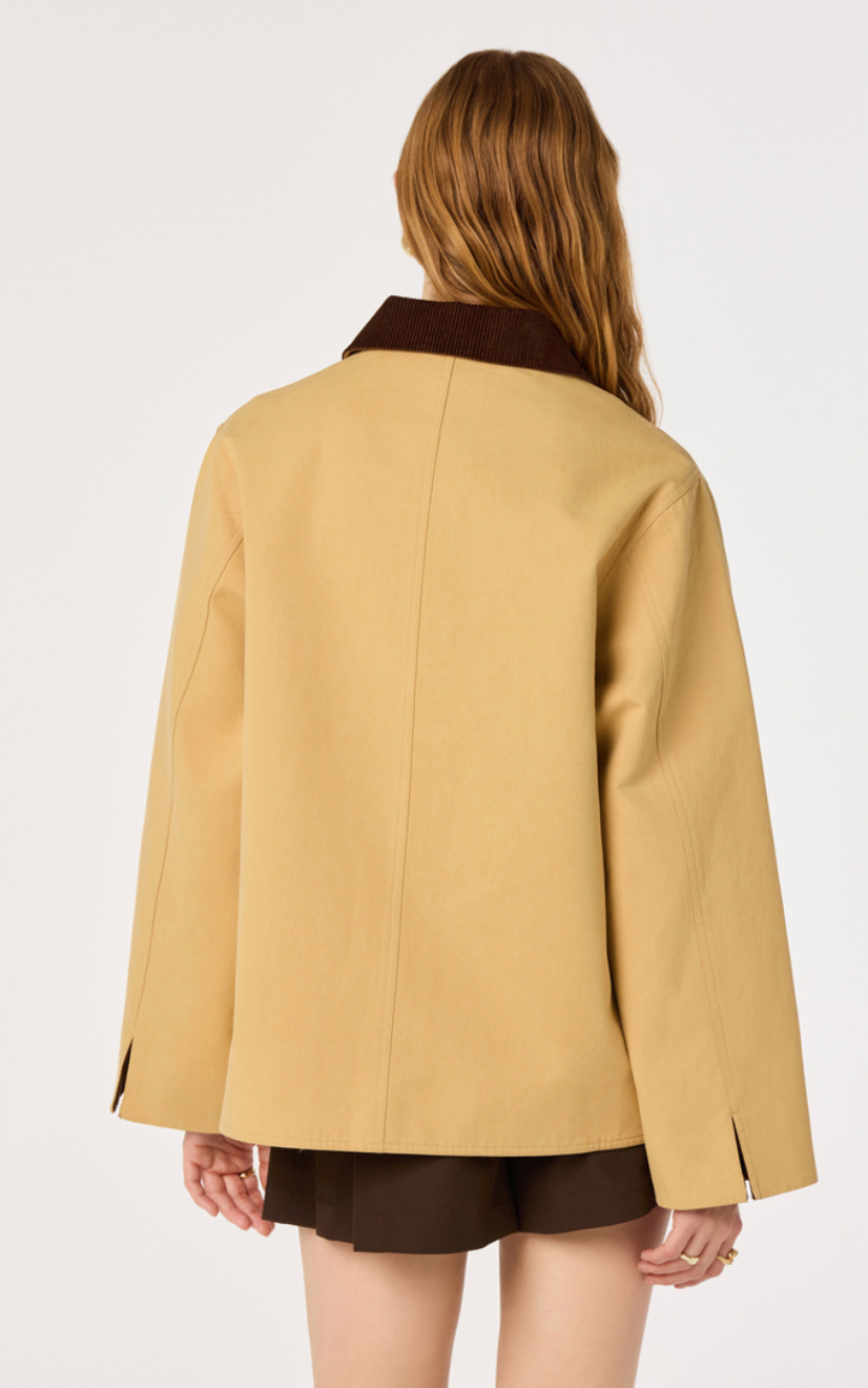 Hope Embroidered Detail Chore Jacket