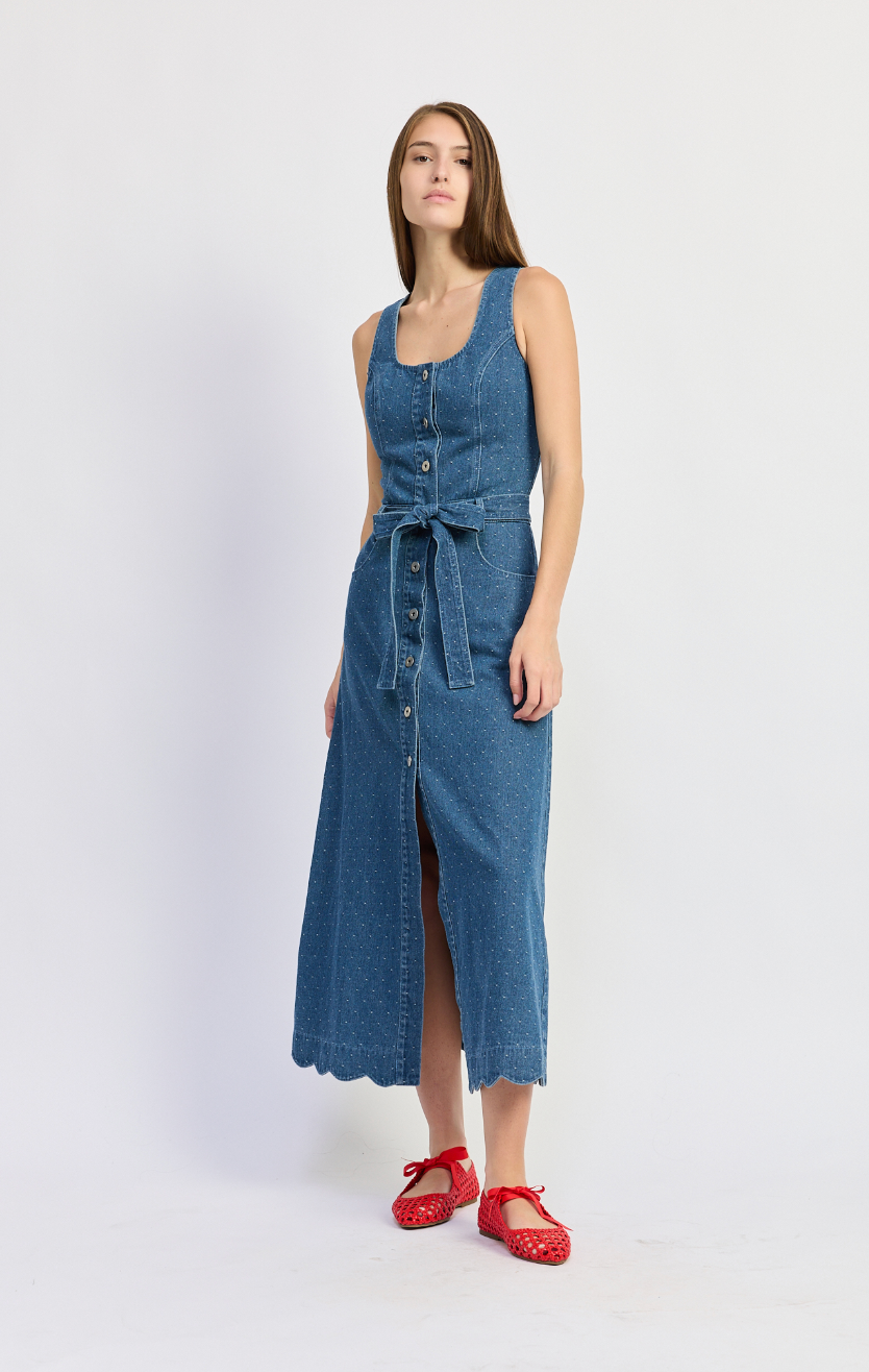 Heidi Denim Midi Dress