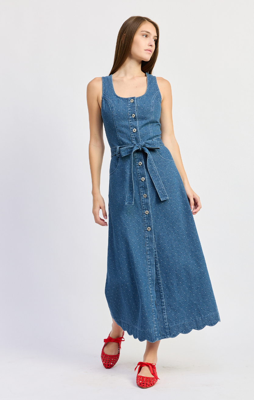 Heidi Denim Midi Dress