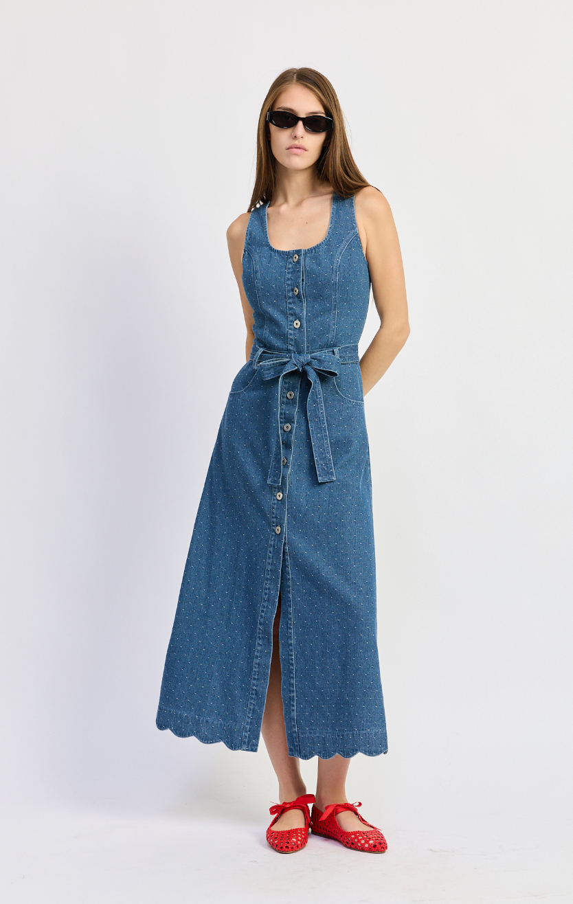 Heidi Denim Midi Dress