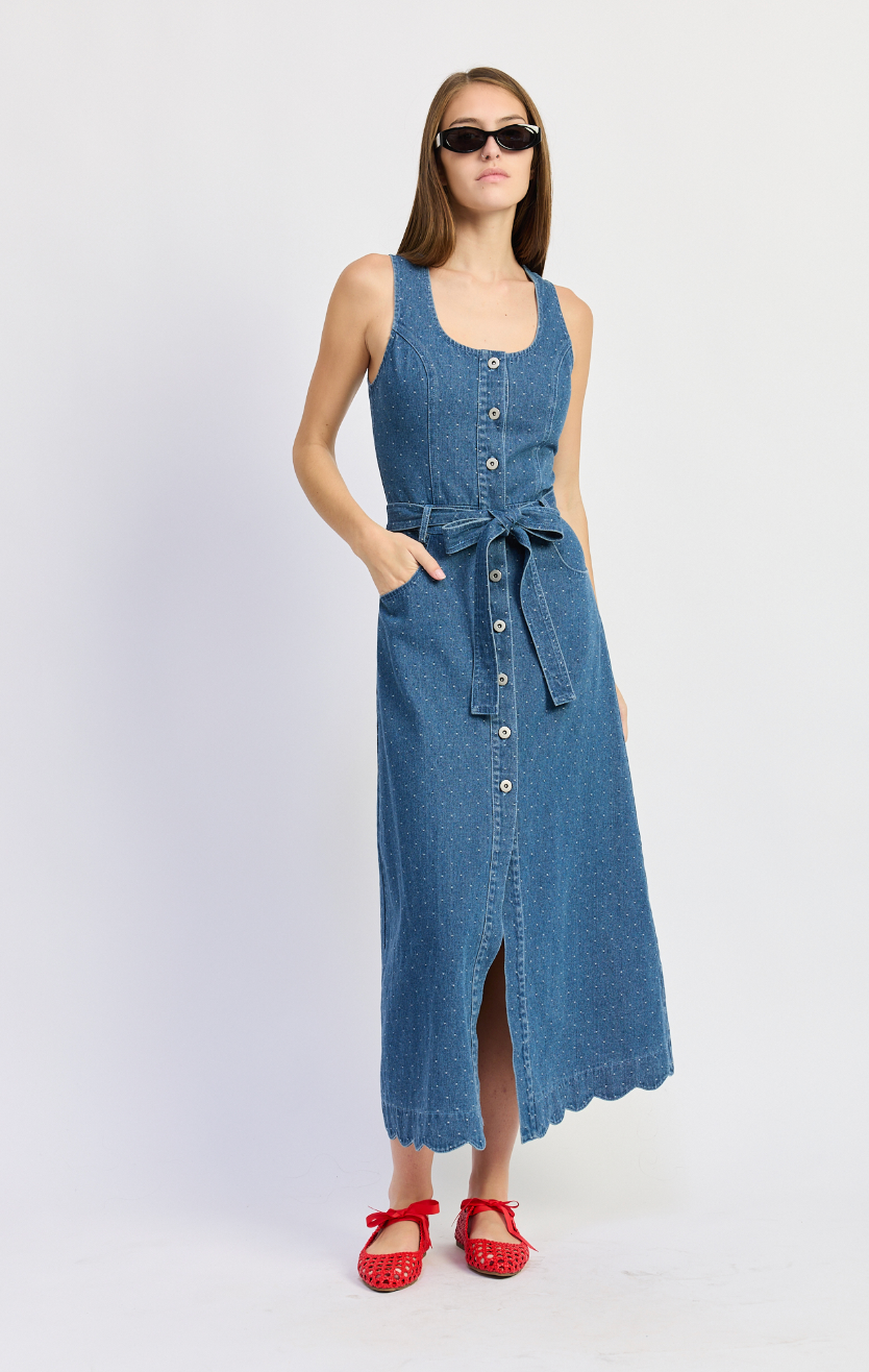 Heidi Denim Midi Dress