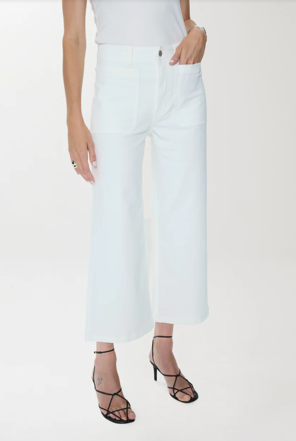 Zooey Patch Pocket Utility Pant - Le Blanc