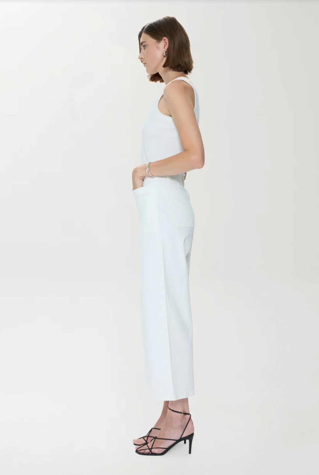 Zooey Patch Pocket Utility Pant - Le Blanc