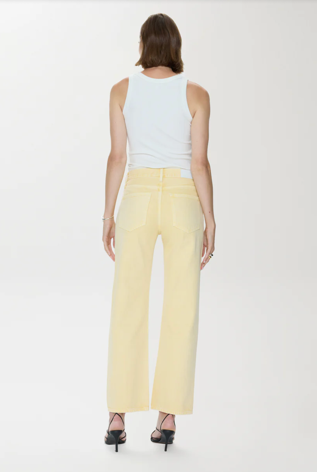 Lexi Mid Rise Bowed Straight Jean - Day Glow